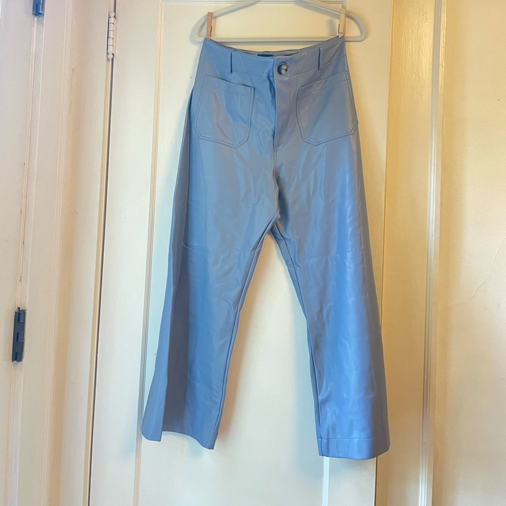 Anthro the Colette Faux Leather Cropped Pants